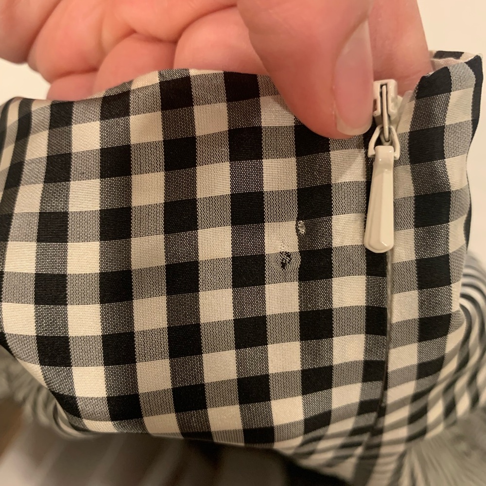 Ralph Lauren Black and White Gingham Midi Dress - Picture 8 of 8